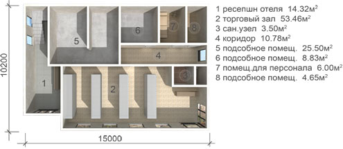 H01 - гостиница с минимаркетом